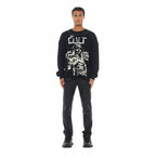 Cult's Vegan Leather Rocker Slim 602 Jeans In Black