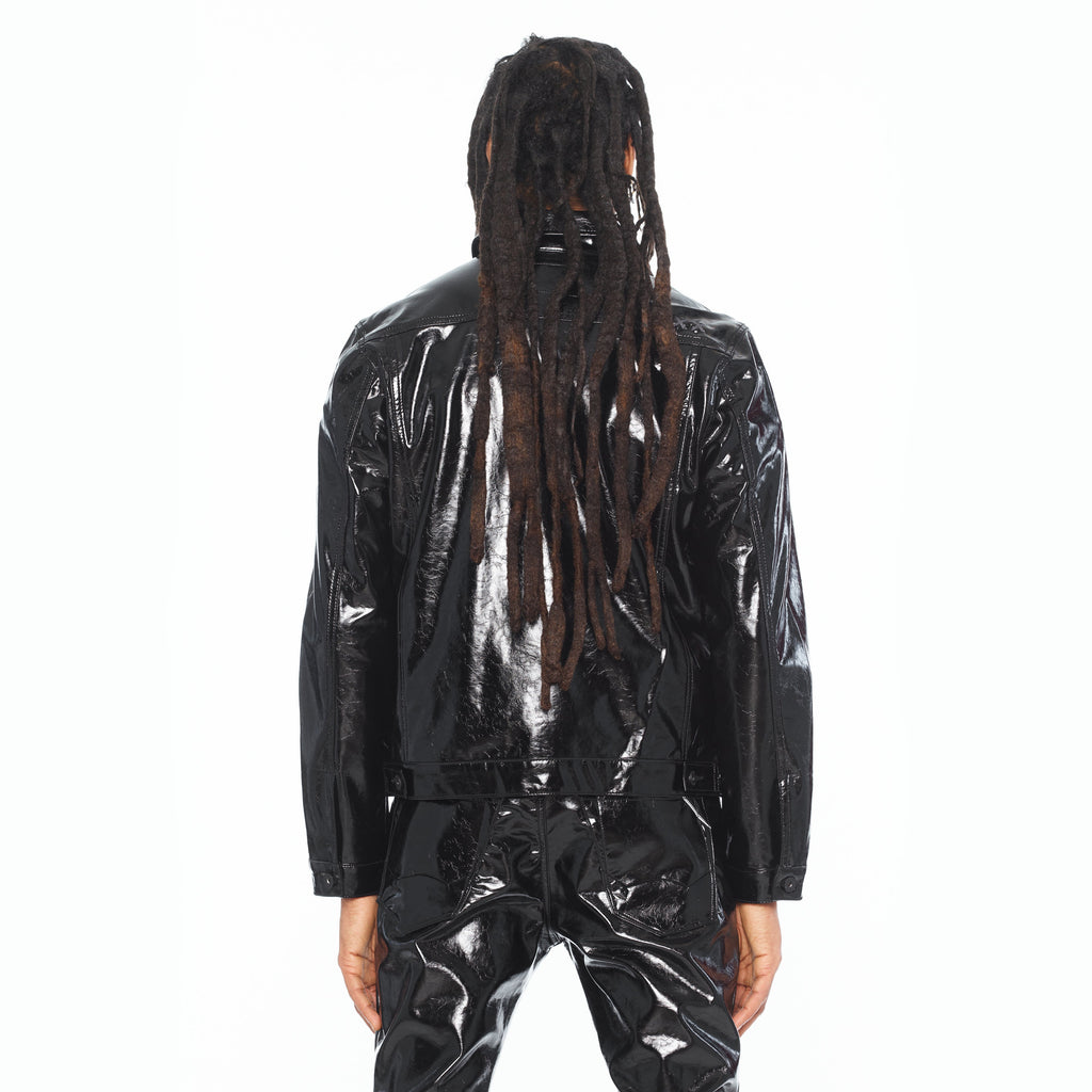 Cult's Type II Patten Leather Black Jacket In Black