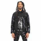 Cult's Type II Patten Leather Black Jacket In Black