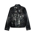 Cult's Type II Patten Leather Black Jacket In Black