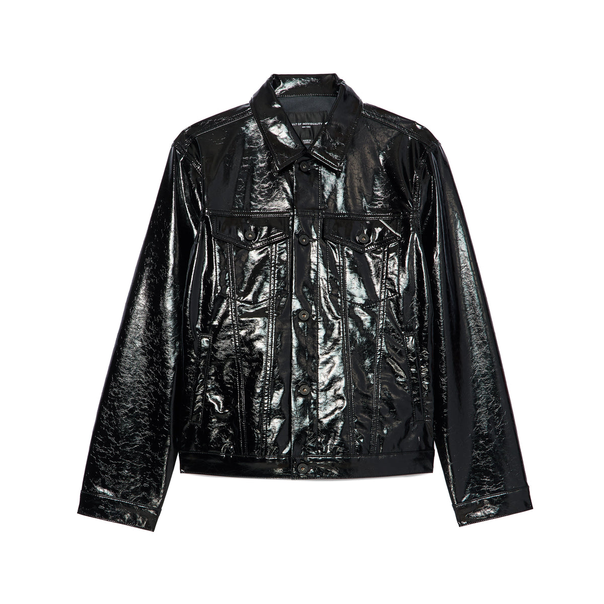Cult's Type II Patten Leather Black Jacket In Black