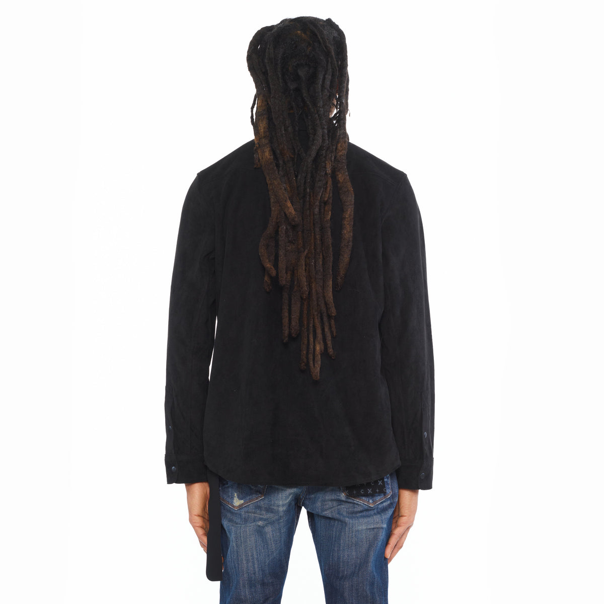 Cult's Classic Suede Full Button Shirt In Black