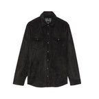 Cult's Classic Suede Full Button Shirt In Black