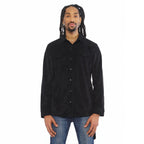 Cult's Classic Suede Full Button Shirt In Black