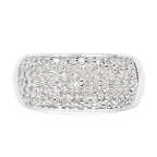 0.96 Carat Genuine White Diamond .925 Sterling Silver Ring