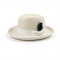 Ferrecci White Wool Felt Homburg Godfather Hat