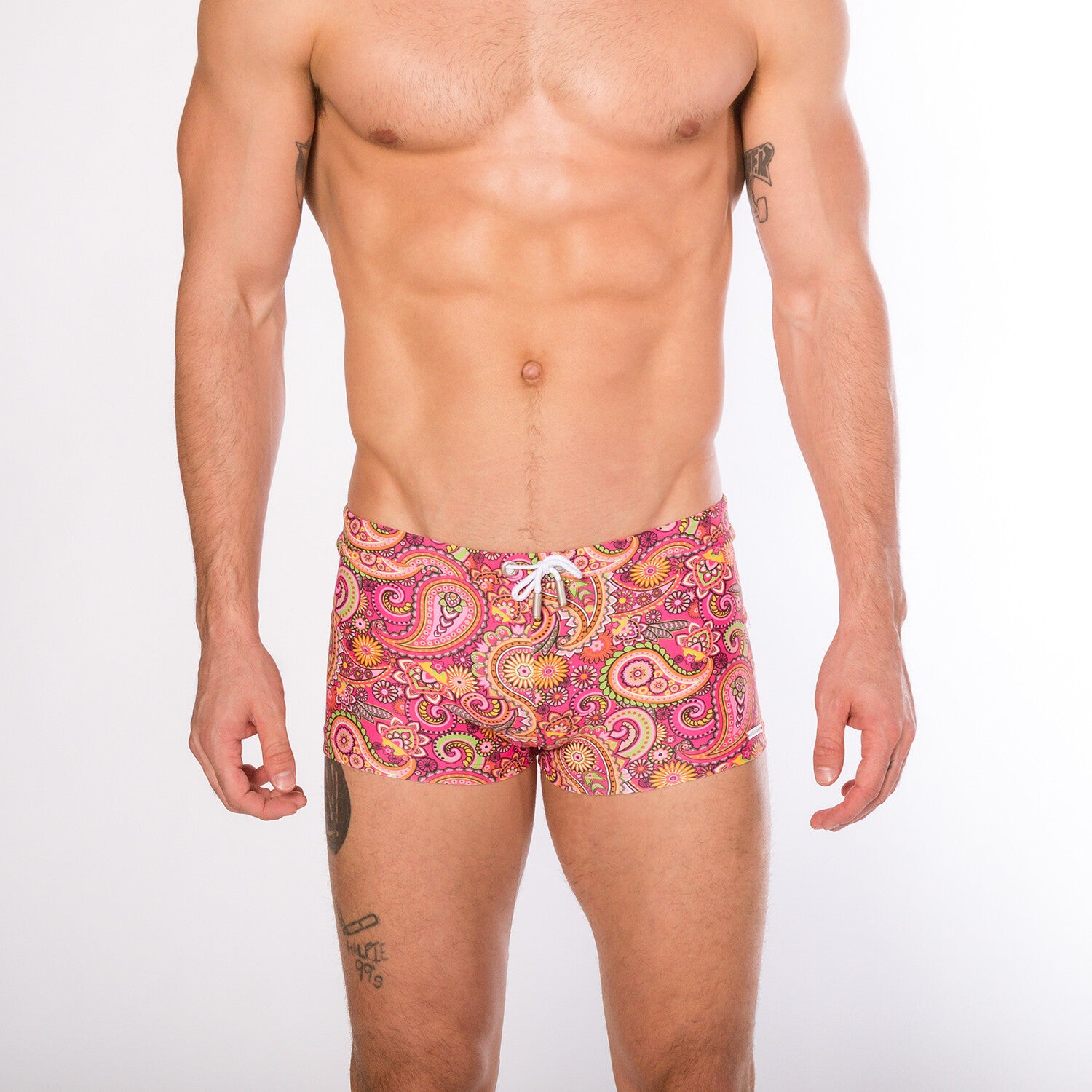 Boyshort Swim Brief // Pink Paisley