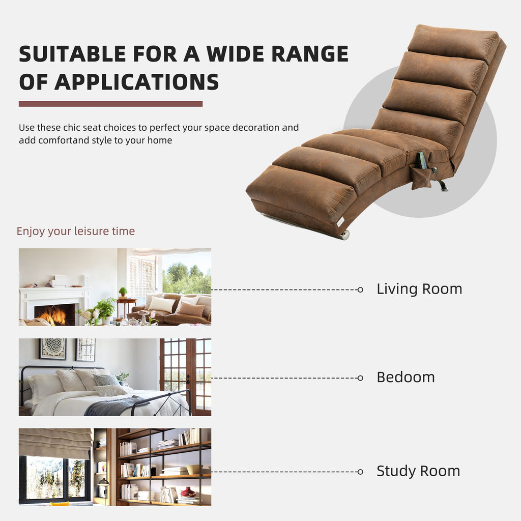 Massage Chaise Lounge Indoor, Ergonomic Electric Massage Lounger