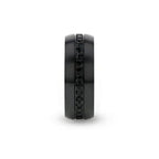 TALON Black Titanium Ring with Black Sapphires - 6mm - 8mm