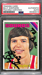 Billy Shepherd Autographed/Inscr 1975-76 Topps Card #301 Sounds PSA/DNA 184822