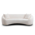 Curved 3 Seater Sofa - White
