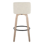 Toriano - Contemporary Fixed Height Barstool Swivel And Round