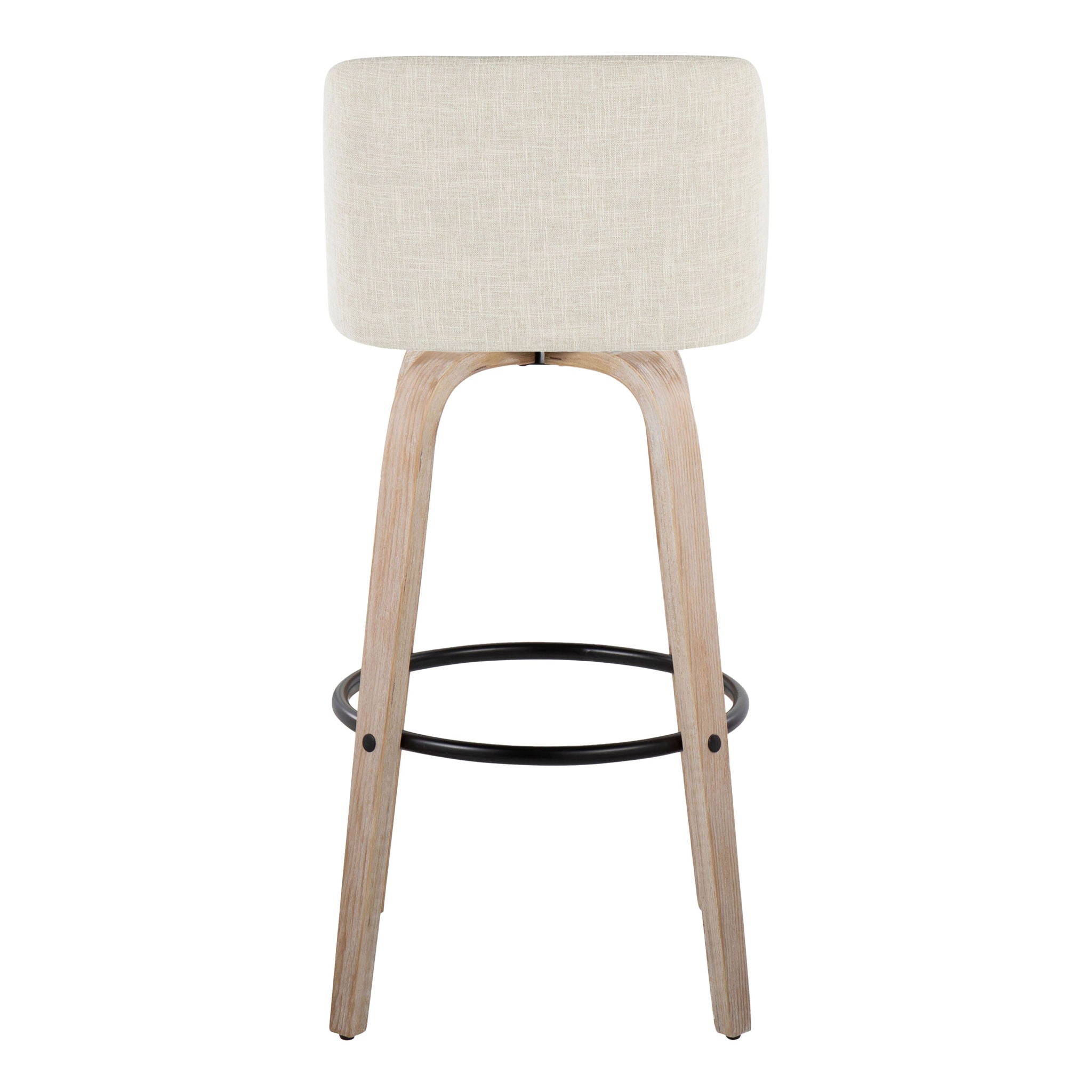 Toriano - Contemporary Fixed Height Barstool Swivel And Round