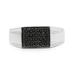 0.30 Carat Genuine Black Diamond .925 Sterling Silver Ring