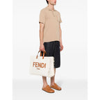 Fendi Neutrals Tote Bags Men