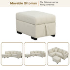 L-Shaped Sectional Pull Out Sofa Bed Sleeper Sofa With Two USB Ports