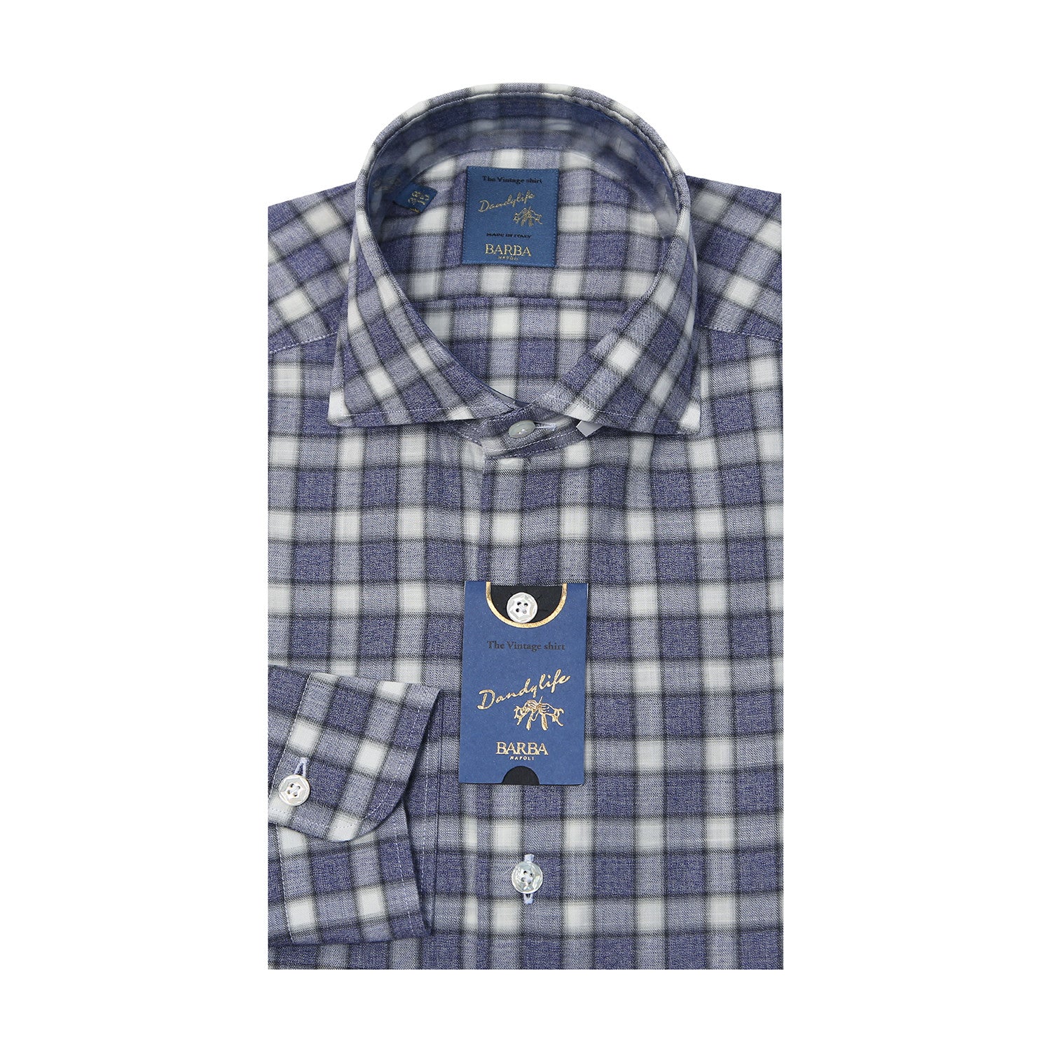 Dandy Life Checkered Flannel Shirt // Navy