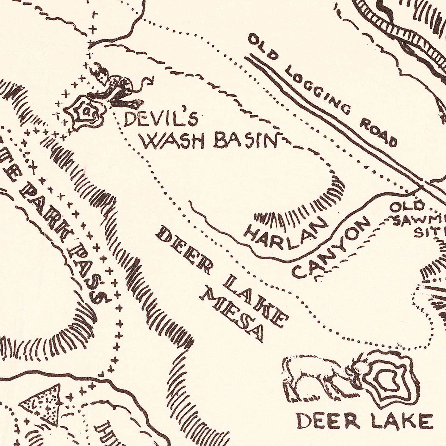 Vintage Map of Philmont Scout Ranch 1948