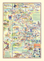 Vintage Black Hills Map, South Dakota 1940