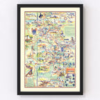 Vintage Black Hills Map, South Dakota 1940