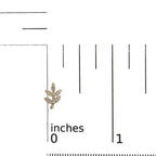 10K Yellow Gold 1/10 Cttw Diamond Accented Leaf and Branch Stud Earrings (H-I Color, I1-I2 Clarity)