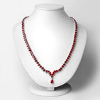 41.63 Carat Genuine Glass Filled Ruby .925 Sterling Silver Necklace