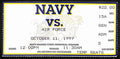 October 11, 1999 Air Force vs. Navy College Football Game Ticket Stub 190205