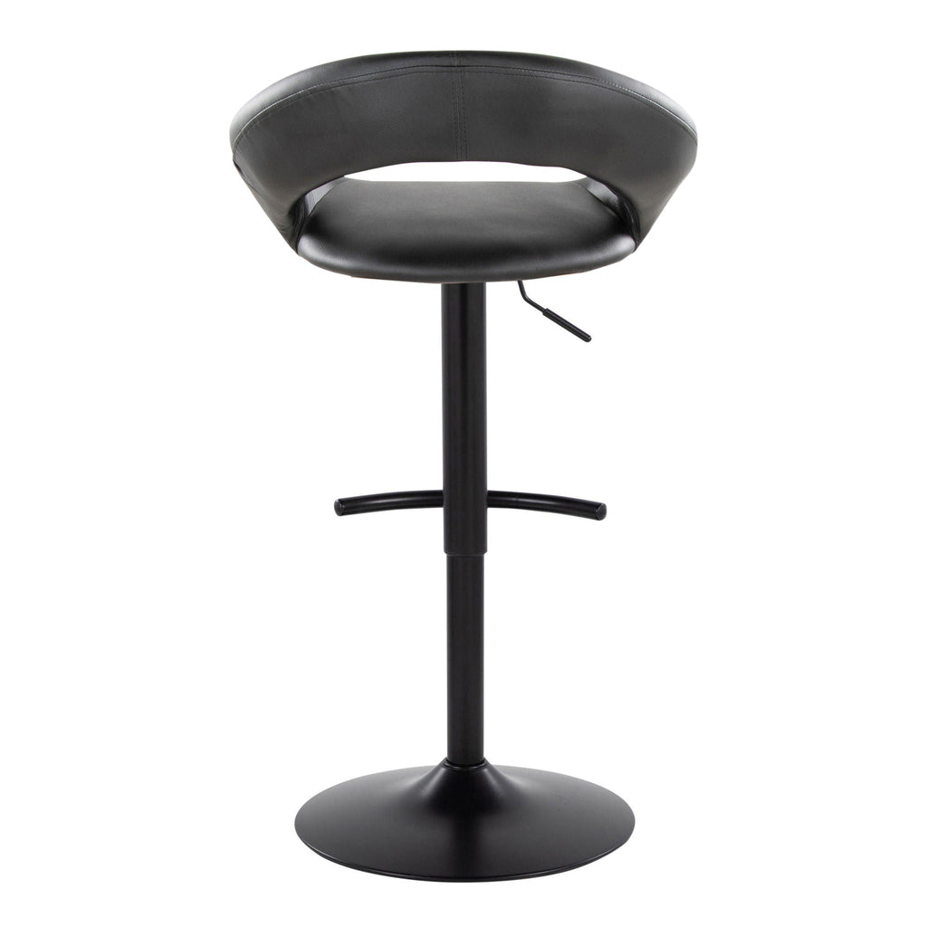 Posh - Contemporary Adjustable Barstool With Swivel & Rounded