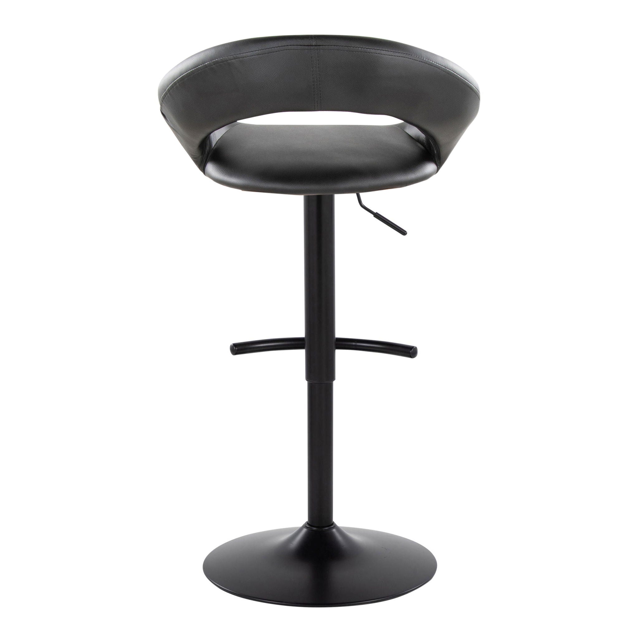 Posh - Contemporary Adjustable Barstool With Swivel & Rounded