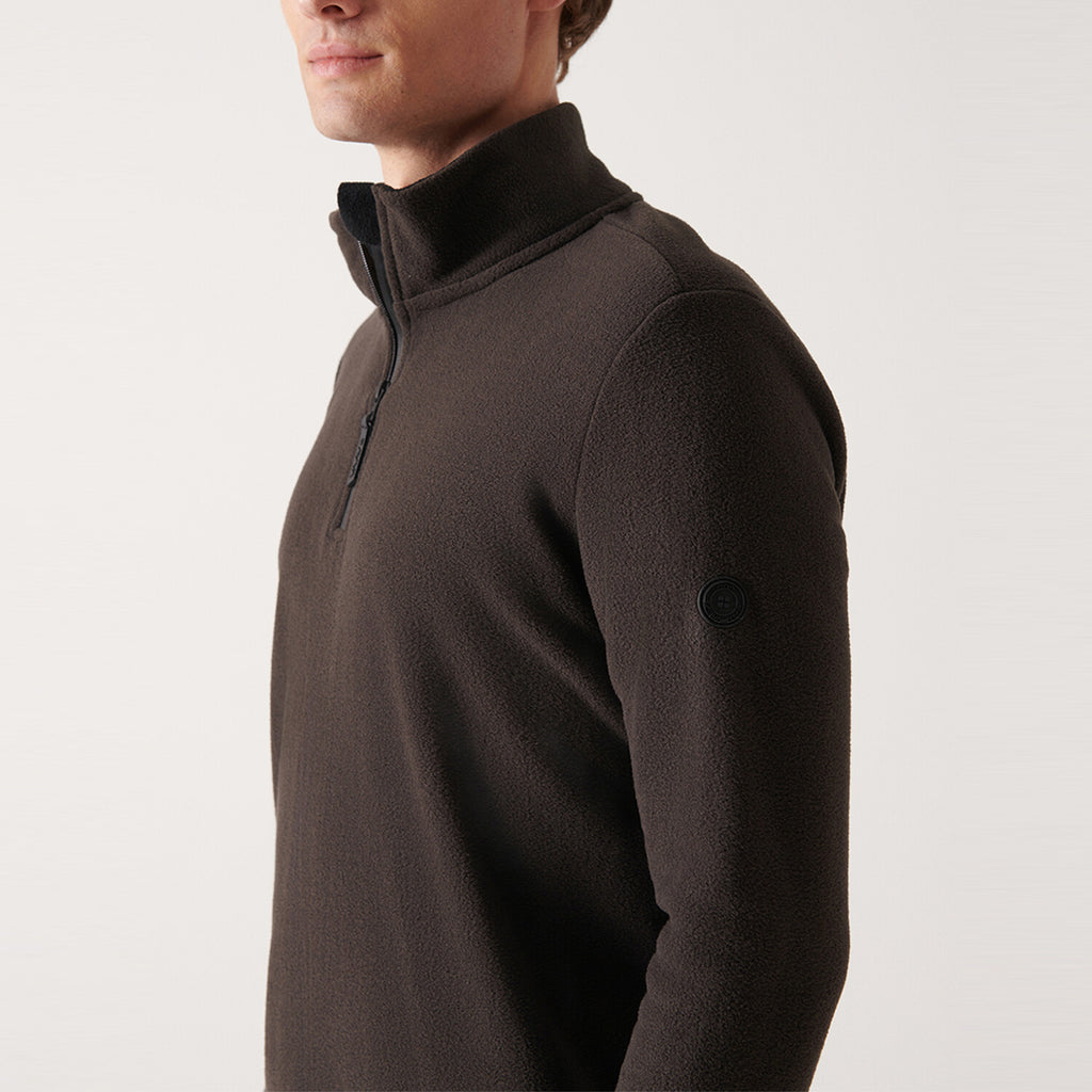 Alexis 1/4 Zip Fleece Sweater // Anthracite