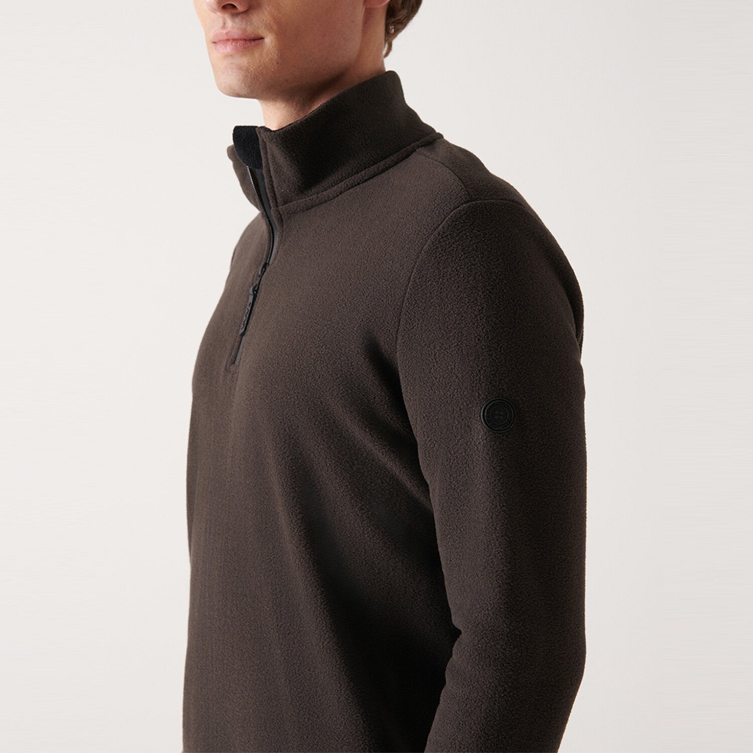 Alexis 1/4 Zip Fleece Sweater // Anthracite
