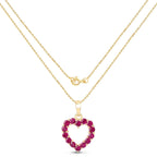 0.43 Carat Genuine Ruby 10K Yellow Gold  Pendant