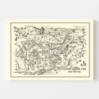 Vintage Map of Yosemite National Park 1946