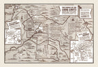 Vintage Map of Sequoia National Park & General Grant National Park 1937