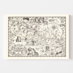 Vintage Map of Stony Man in Shenandoah National Park 1935