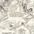 Vintage Map of Stony Man in Shenandoah National Park 1935
