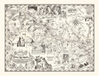 Vintage Map of Stony Man in Shenandoah National Park 1935