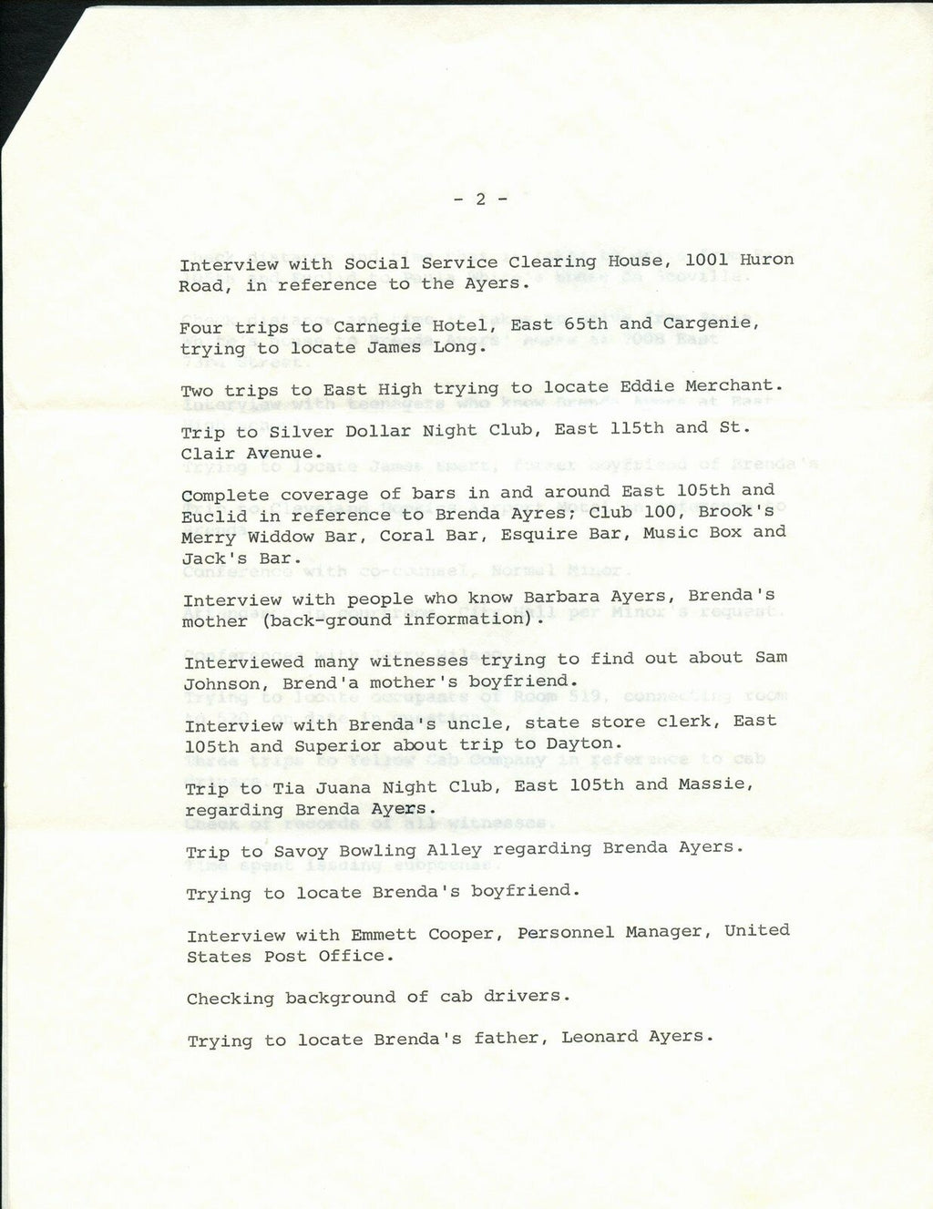 July 27,1965 Letter to Jim Brown for itemized legal Investigation  144995