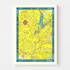 Vintage Map of Jackson Hole & Grand Teton National Park 1947