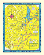 Vintage Map of Jackson Hole & Grand Teton National Park 1947