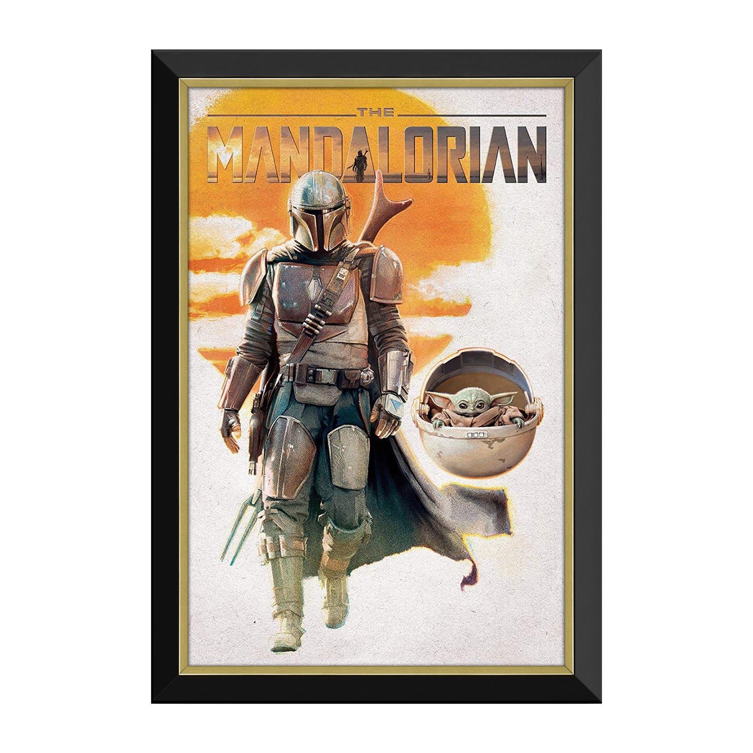 The Mandalorian // Mando & Baby Yoda // Framed Canvas