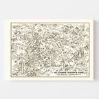Vintage Map of Mt. Rainier National Park 1946