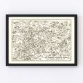 Vintage Map of Mt. Rainier National Park 1946