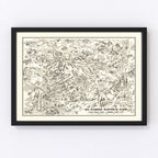Vintage Map of Mt. Rainier National Park 1946