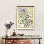 Vintage Map of Glacier National Park 1939