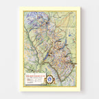 Vintage Map of Glacier National Park 1939