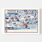 Vintage Map of Mt. McKinley National Park 1937