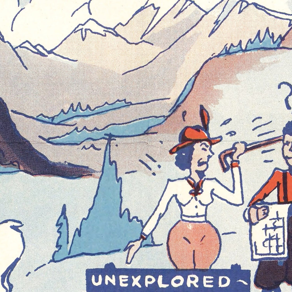 Vintage Map of Mt. McKinley National Park 1937