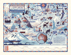 Vintage Map of Mt. McKinley National Park 1937