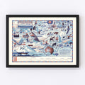 Vintage Map of Mt. McKinley National Park 1937